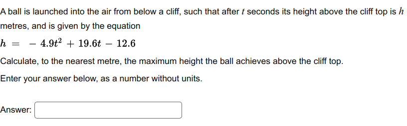 Question 18: A ball is launched into the air from