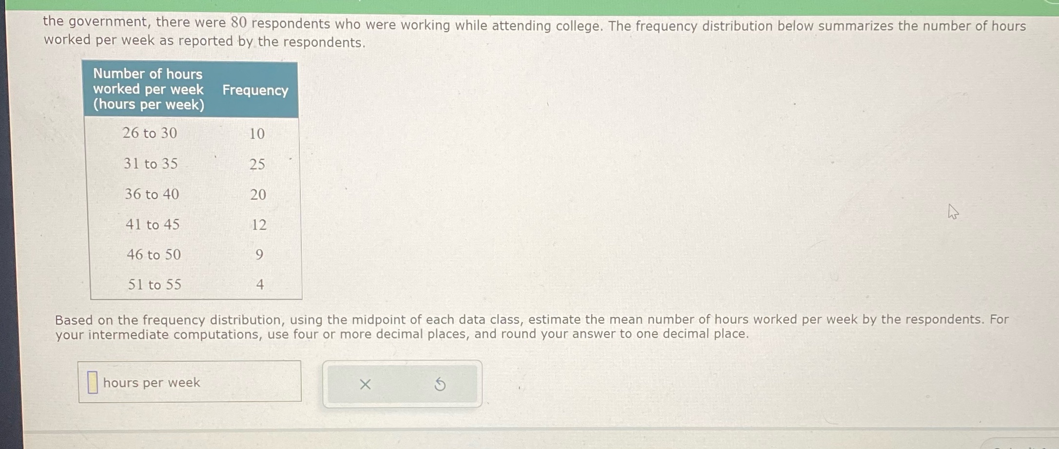 the government, there were 80 respondents who