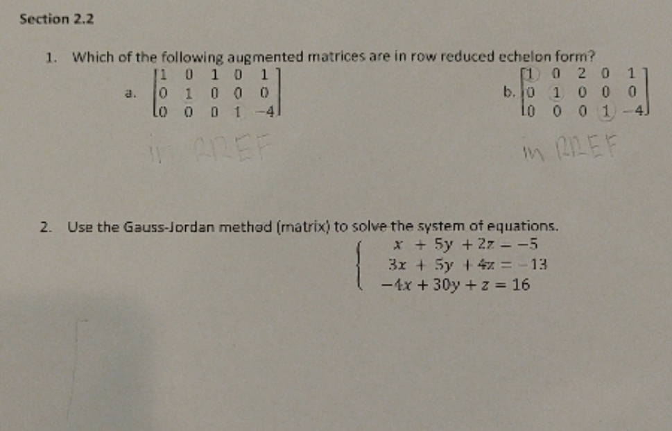 need help with questions 1 and 2 Section 2.2 1.