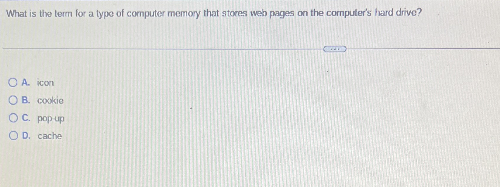 What is the term for a type of computer memory
