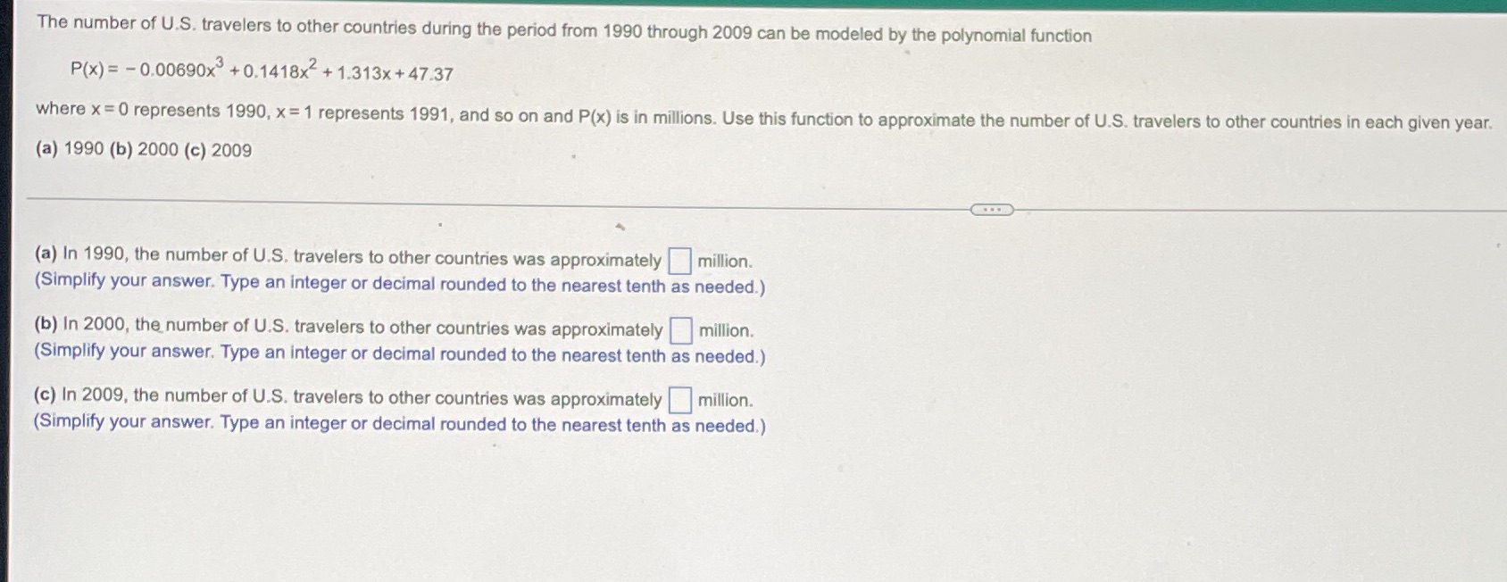 The number of U.S. travelers to other countries