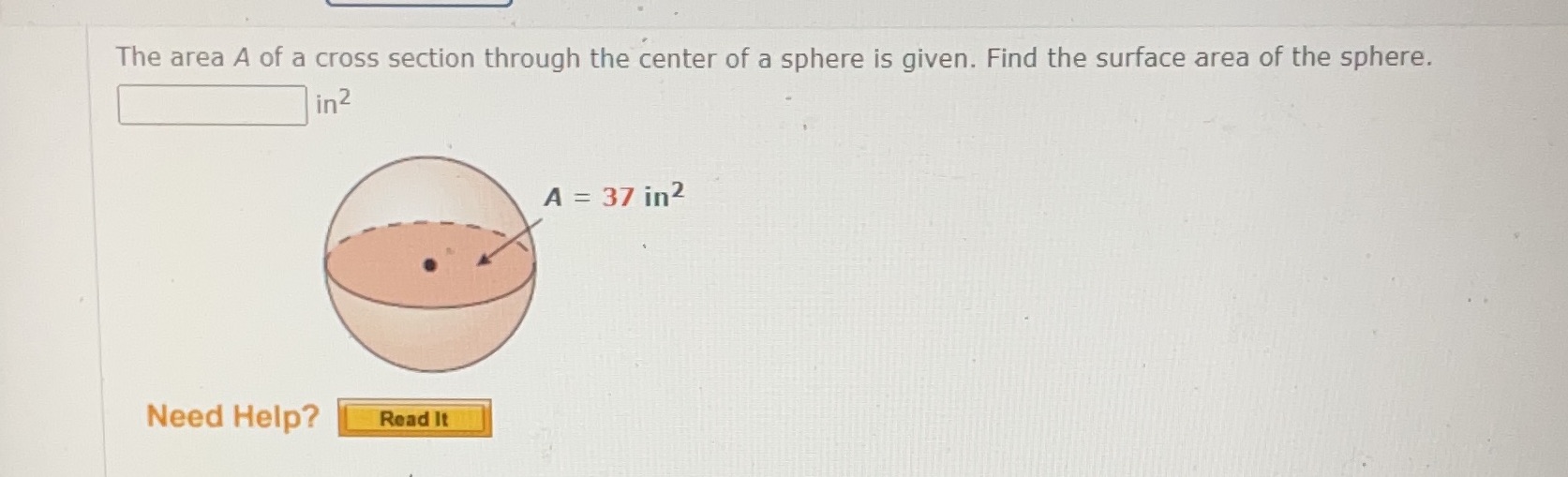 The area of A of a cross-section to the center of