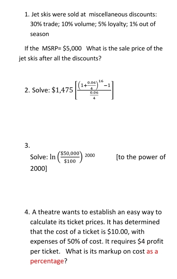 full explained answer 1. Jet skis were sold at