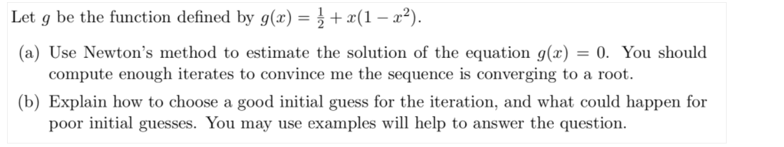 Let g be the function dened by g(:1:) = % + :z:(1