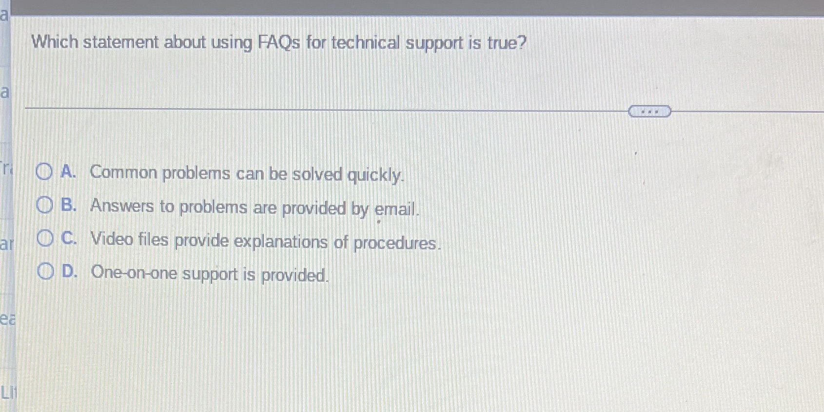 Which statement about using FAQs for technical