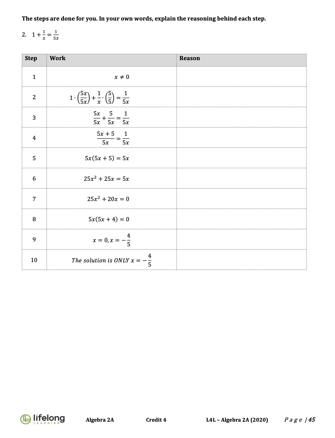 EVALUATE Independent Practice Lesson 9.2 Homework