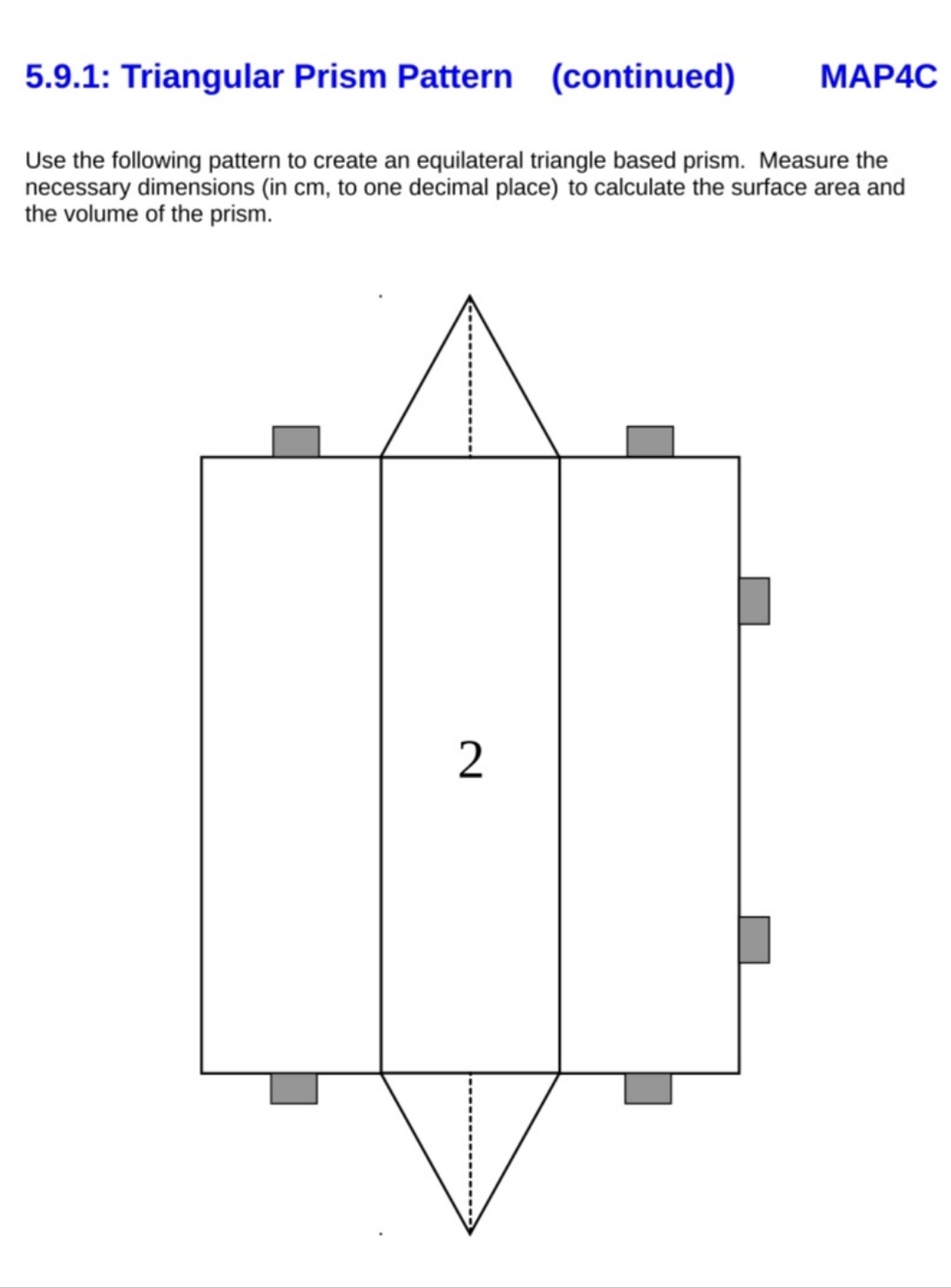 Triangular prism pattern 5.9.1: Triangular Prism