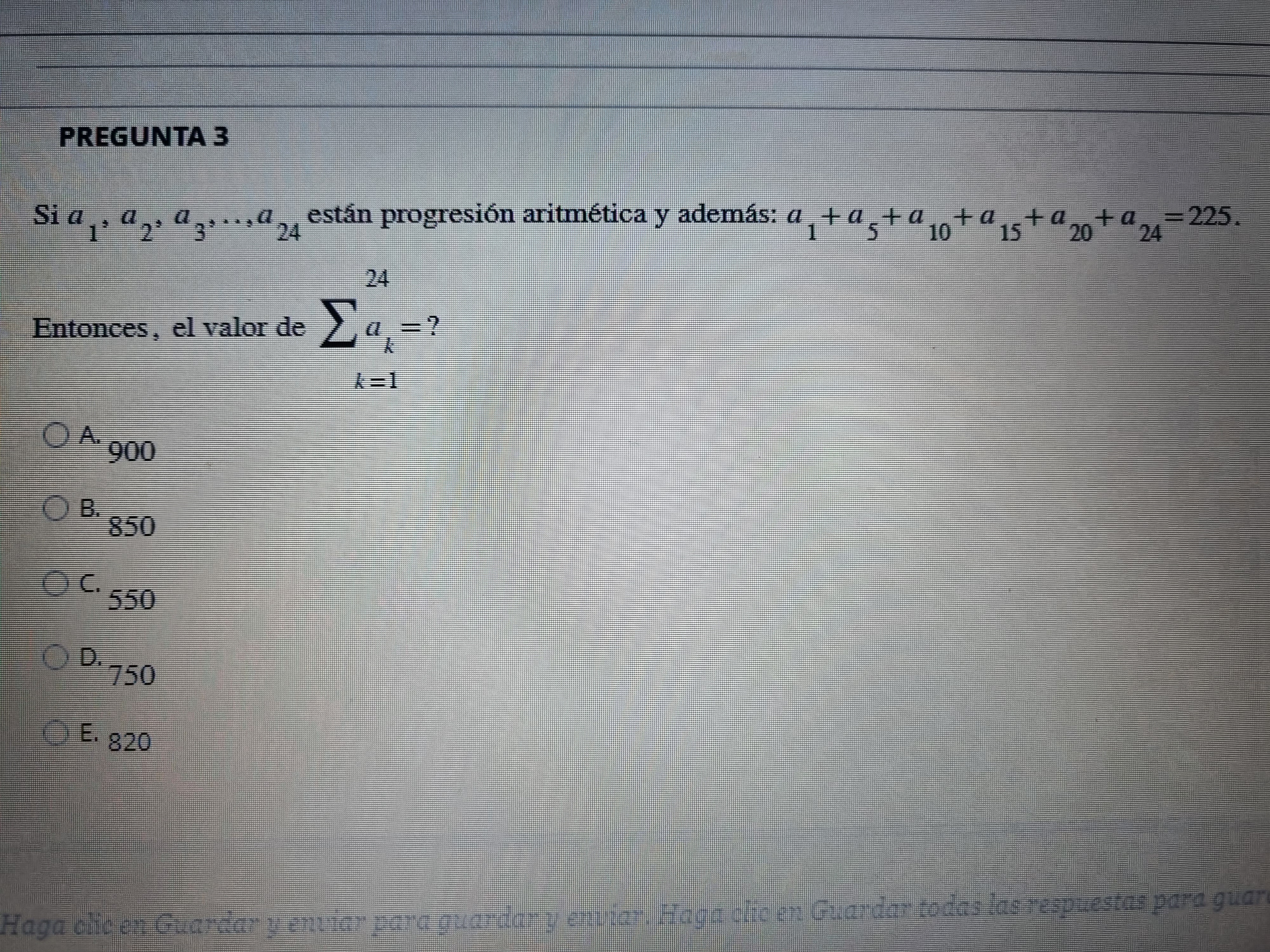 PREGUNTA 3 Sid , d,, d,,.. .d, estan progresion