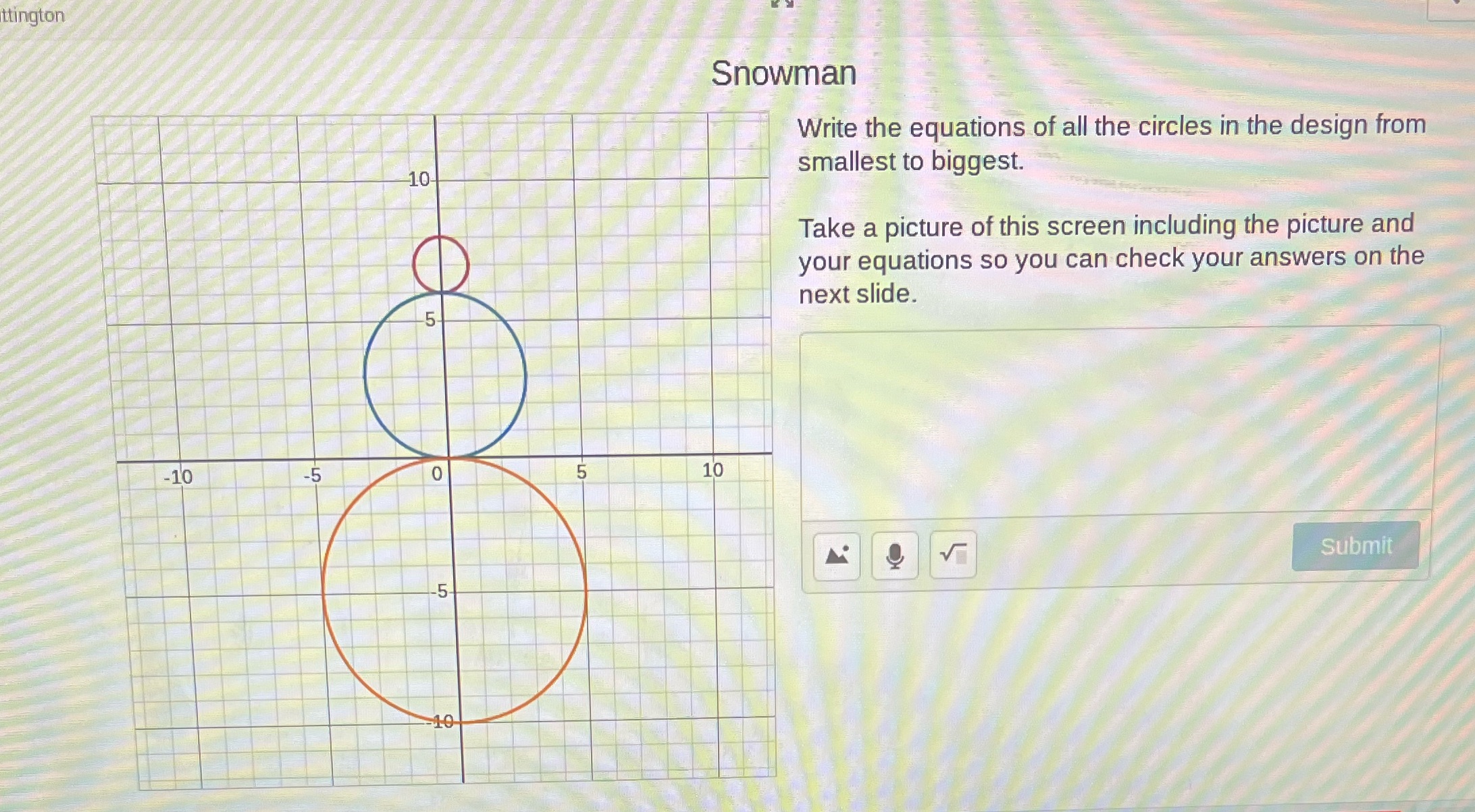 I need help with this question ttington Snowman
