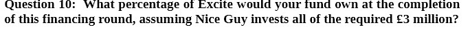 Question 10: What percentage of Excite would your