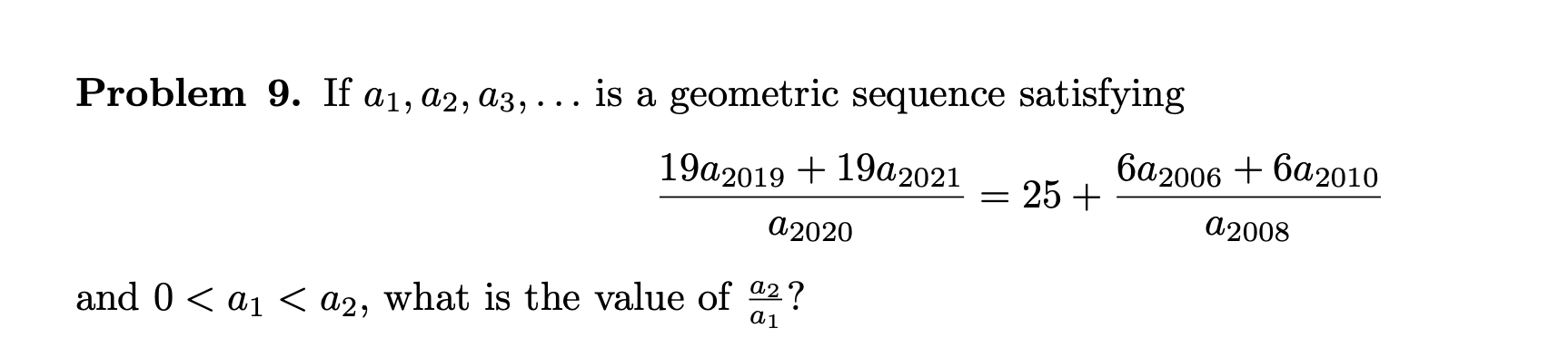 click the question, thx Problem 9. If a1,a2,a3,..