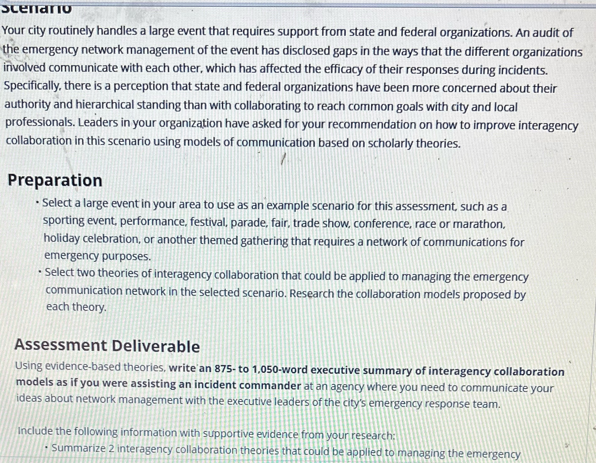 Question continuation: Explain how each theory