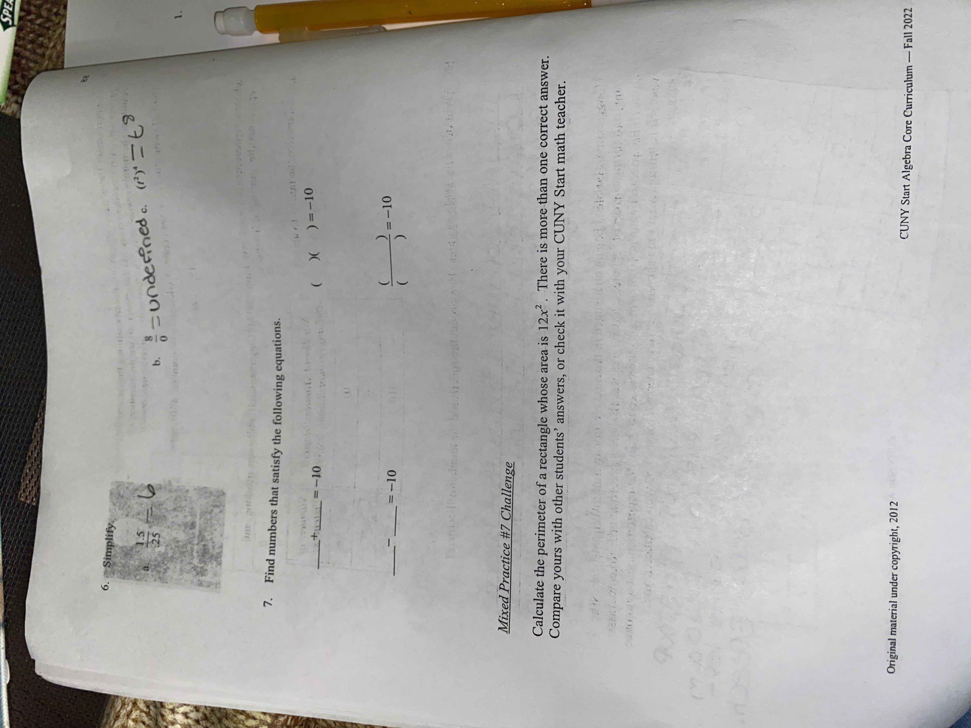 6. Simplify., a. 1.5 = undefined .. (13)' =