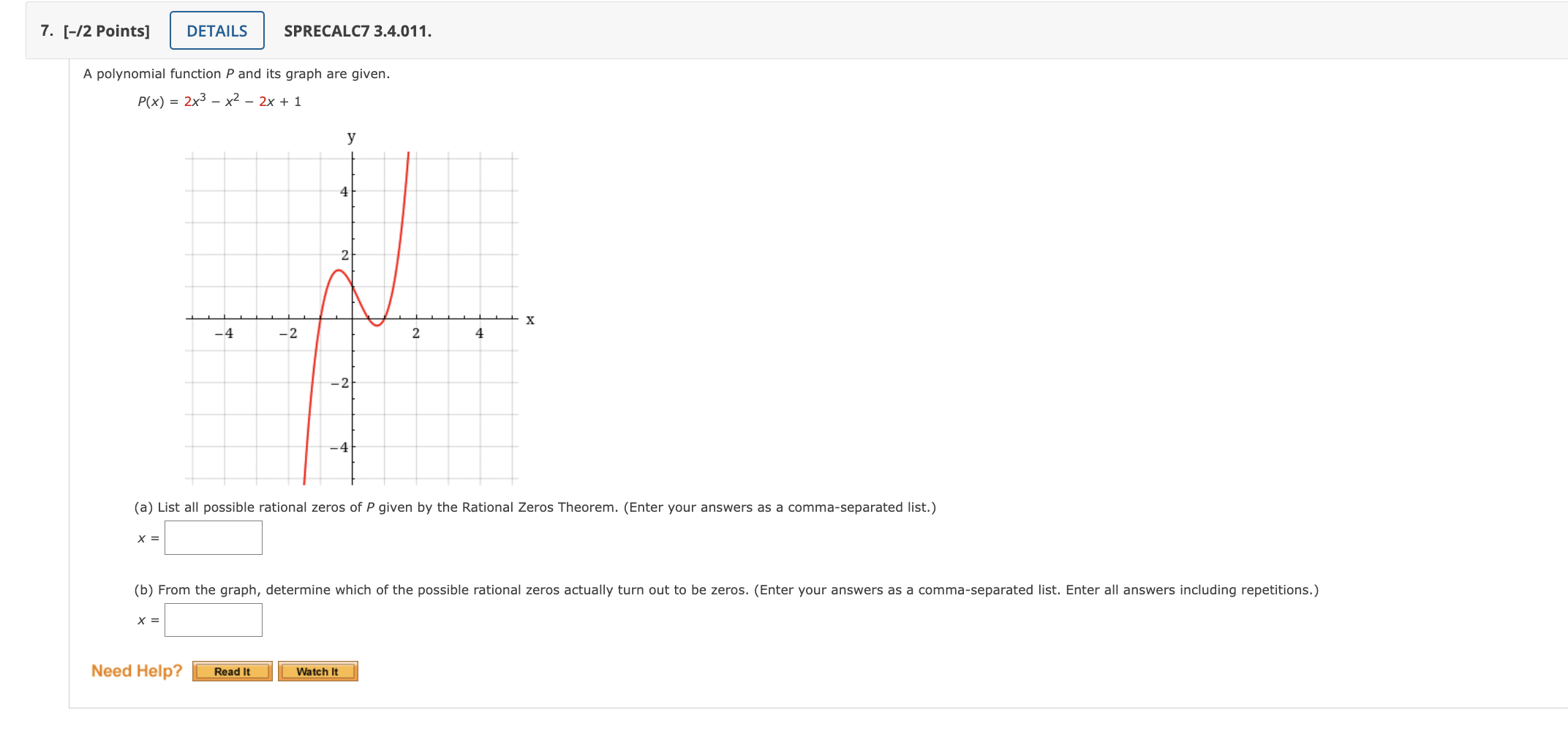 3. [-/1 Points DETAILS SPRECALC7 3.4.005.MI. List