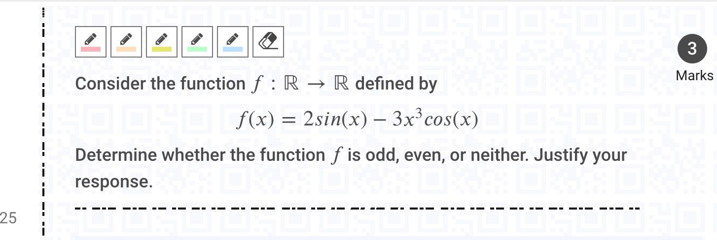 3 Consider the function f : R - R defined by