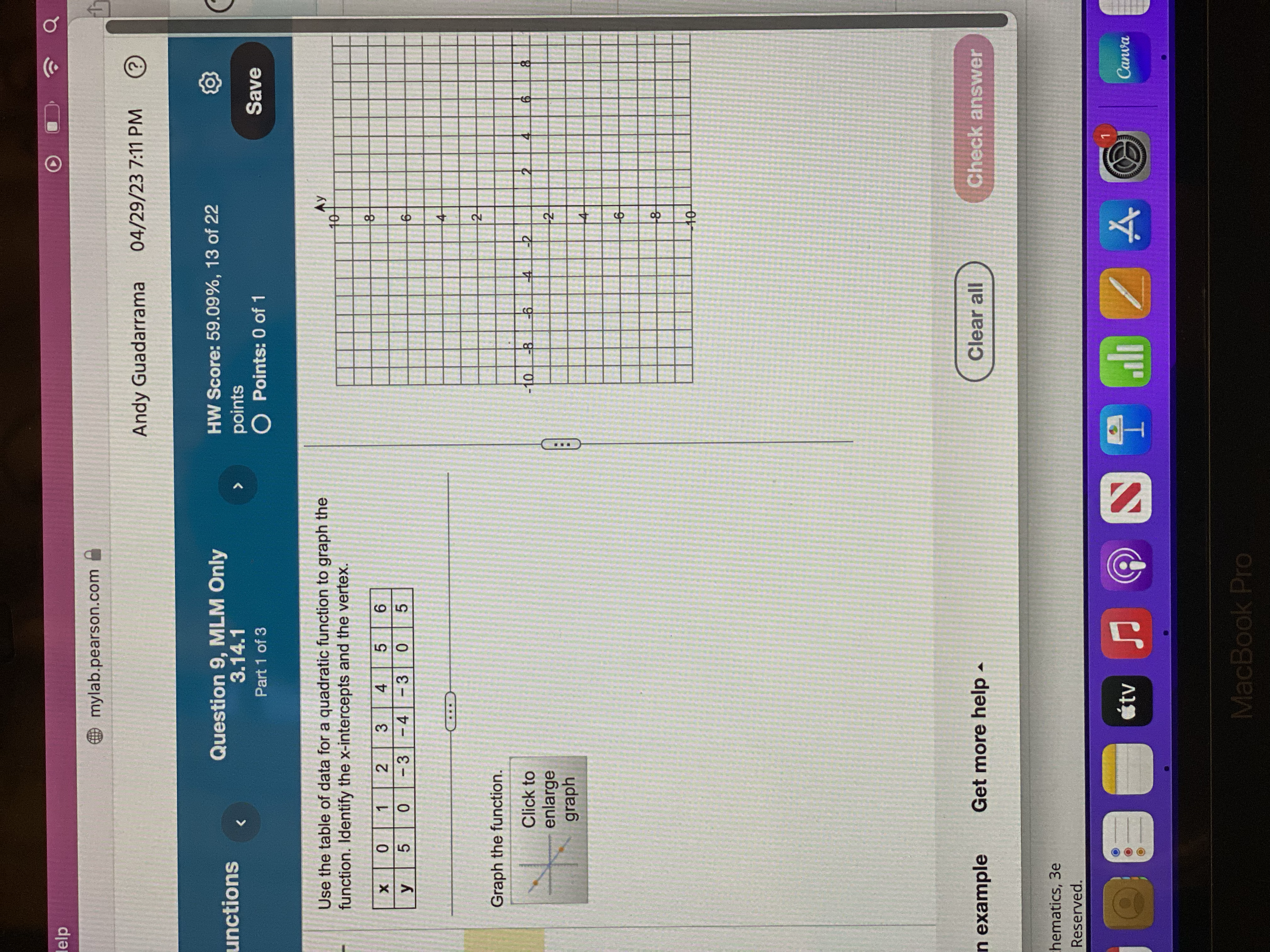 Andy Guadarrama 04/29/23 7:12 PM ctions Question
