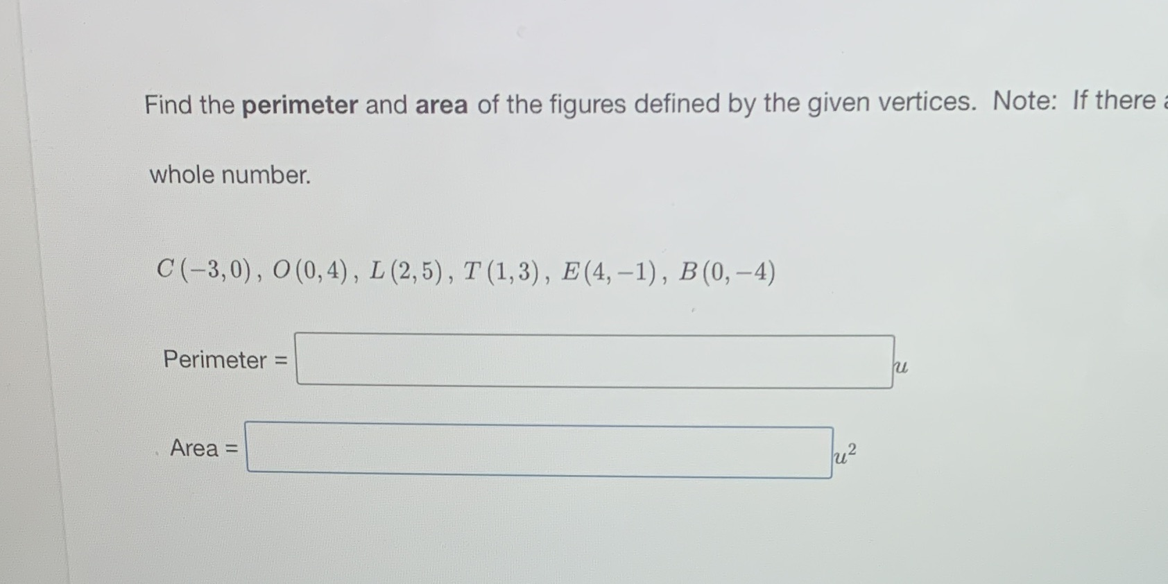 Thanks guys #14 Find the perimeter and area of