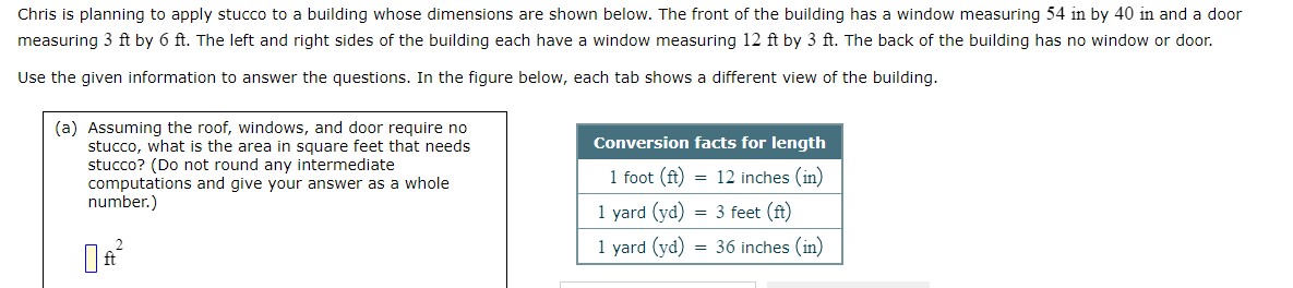 Chris is planning to apply stucco to a building