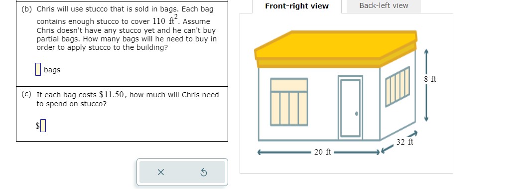Chris is planning to apply stucco to a building
