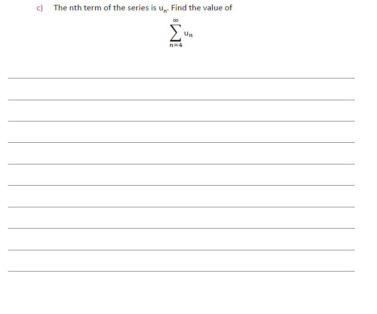 6. The first term of an infinite geometric series