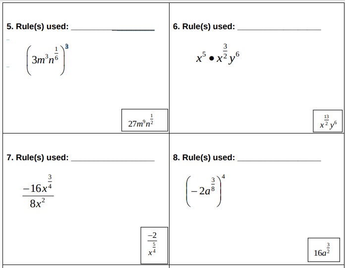 Carefully determine the rule you will be using.