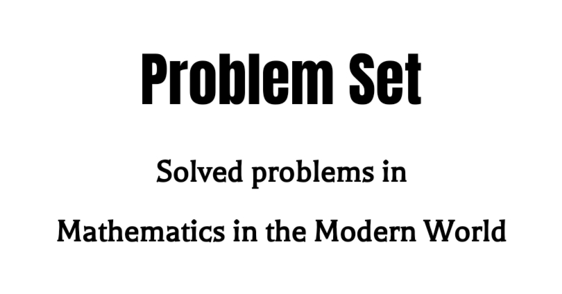 Problem Set Solved problems in Mathematics in the
