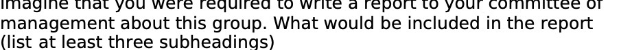 Imagine that you were required to write a report