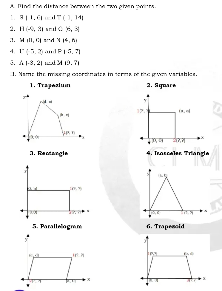 topic: Using distance formula in proving