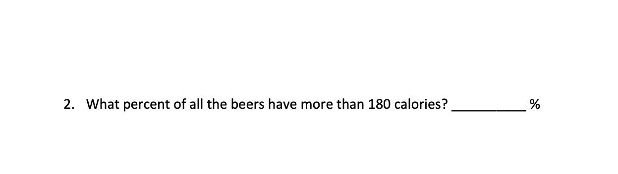 2. What percent of all the beers have more than