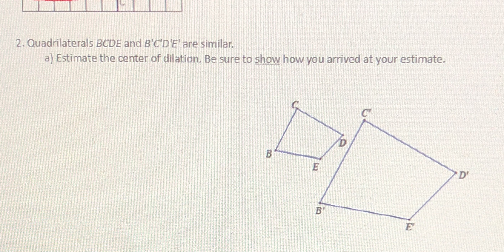 2. Quadrilaterals BCDE and B'C'D'E
