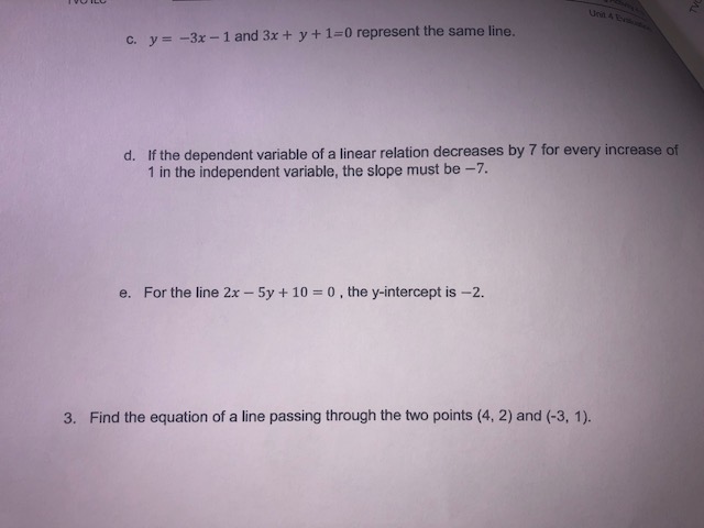 C. y= -3x - 1 and 3x + y + 1=0 represent the same