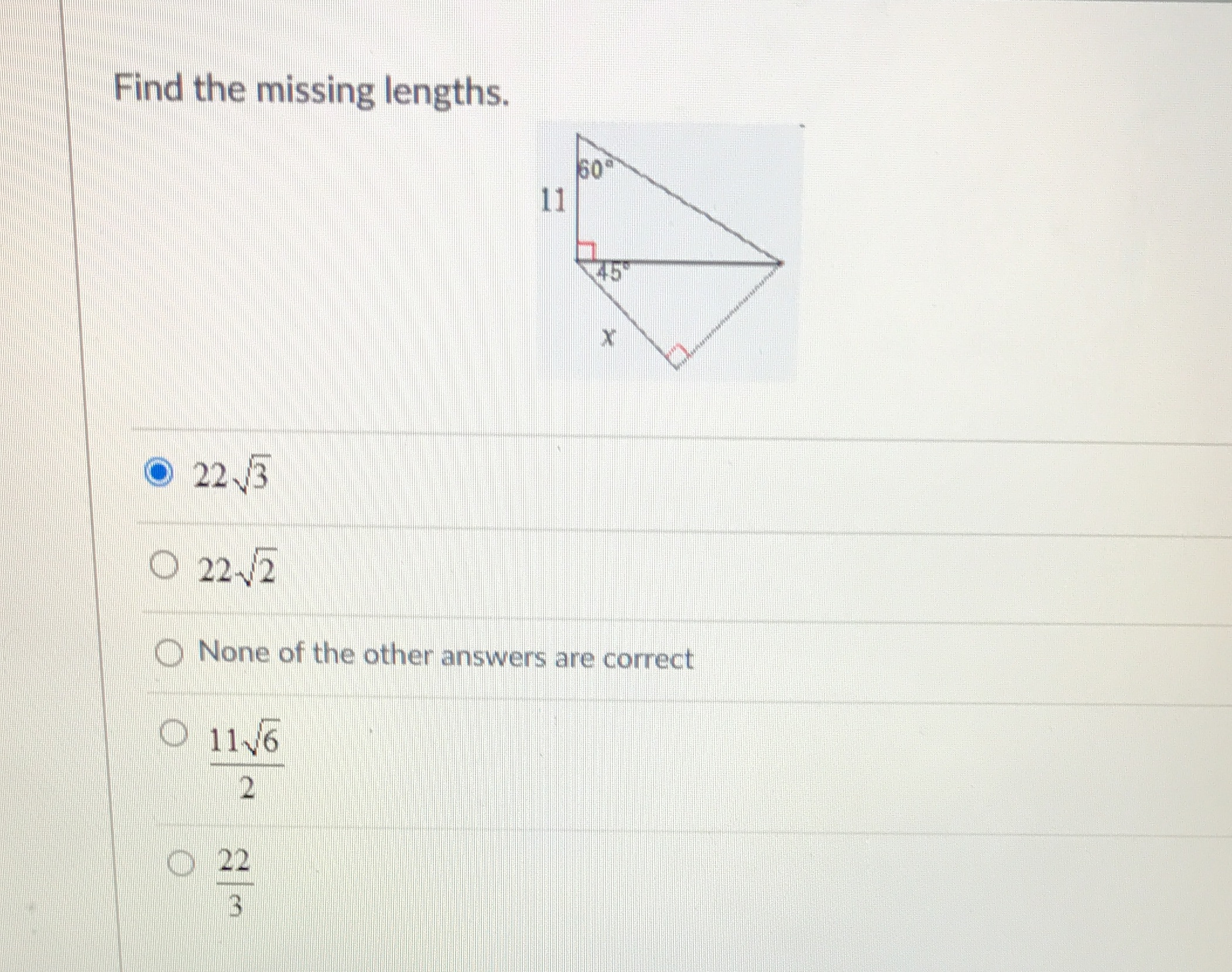 please need help answer quick Find the missing