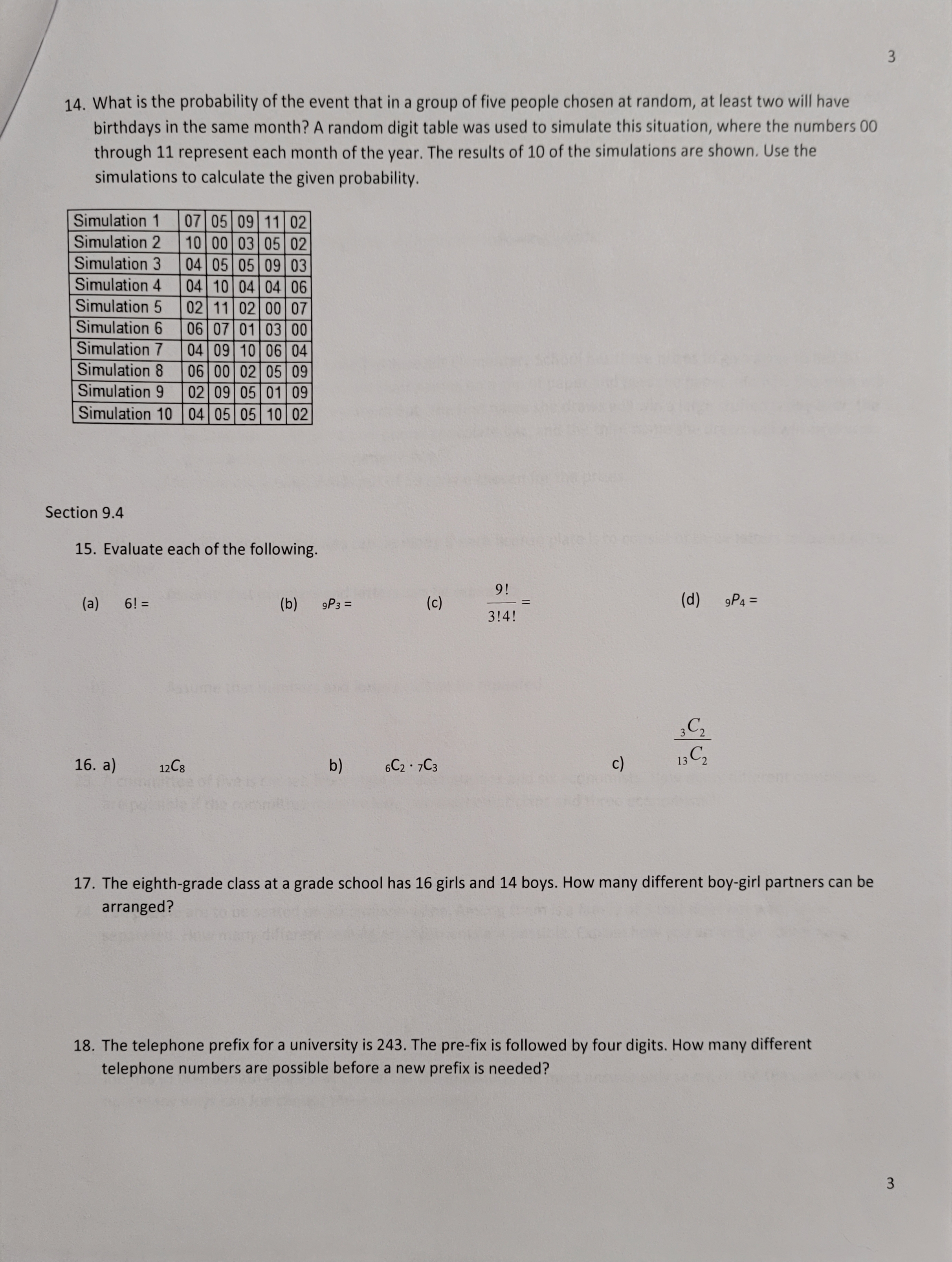 3. If the probability of a child being a boy is