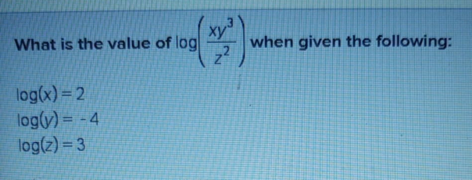 Exponential and Logarithmic Equations 3 xy What