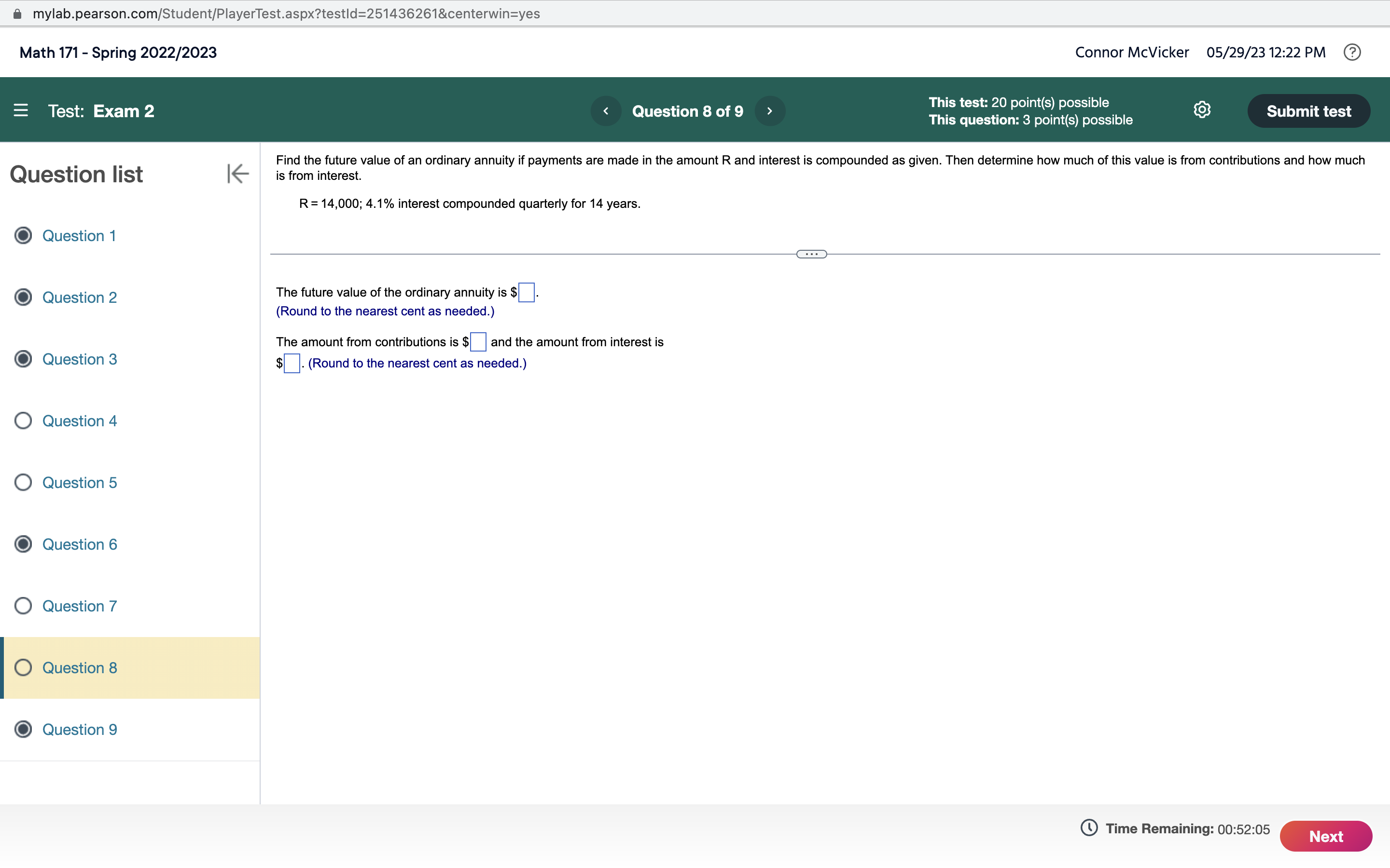 mylab.pearson.com/Student/PlayerTest.aspx?testId:2