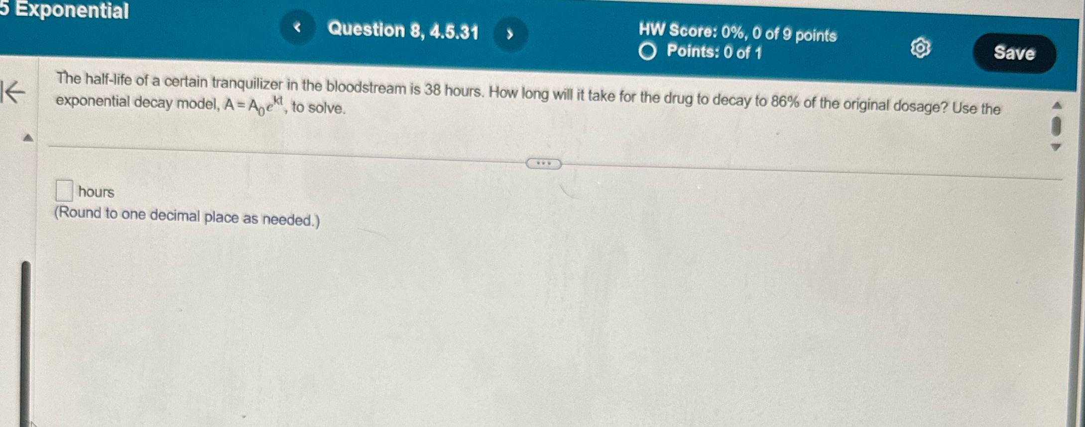 HW Score: 0%. 0 of 9 points Question 8, 4.5.81  style=