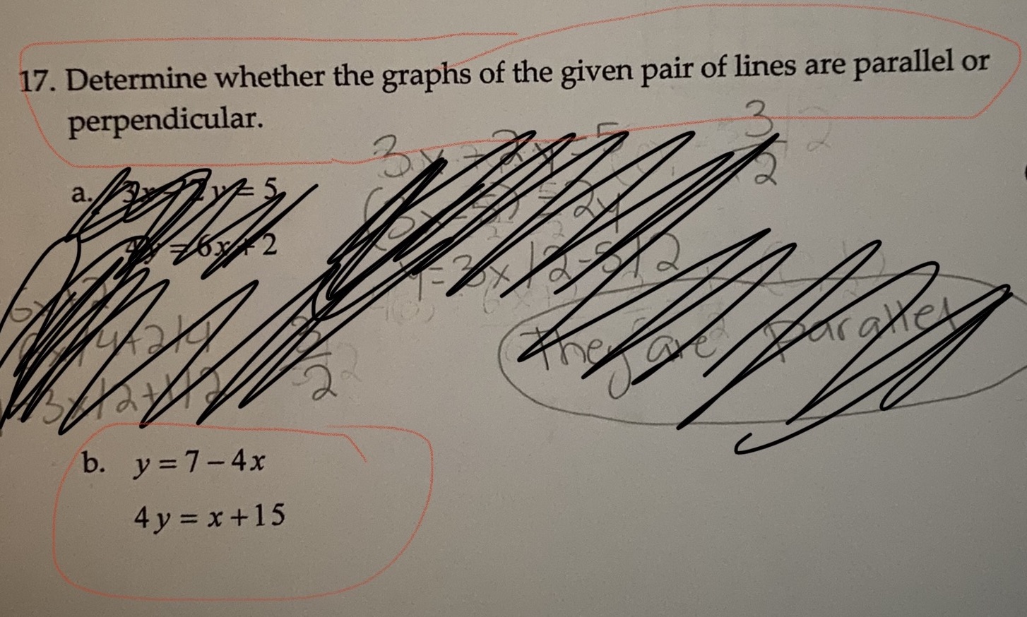 Can you help me solve B? 17. Determine whether