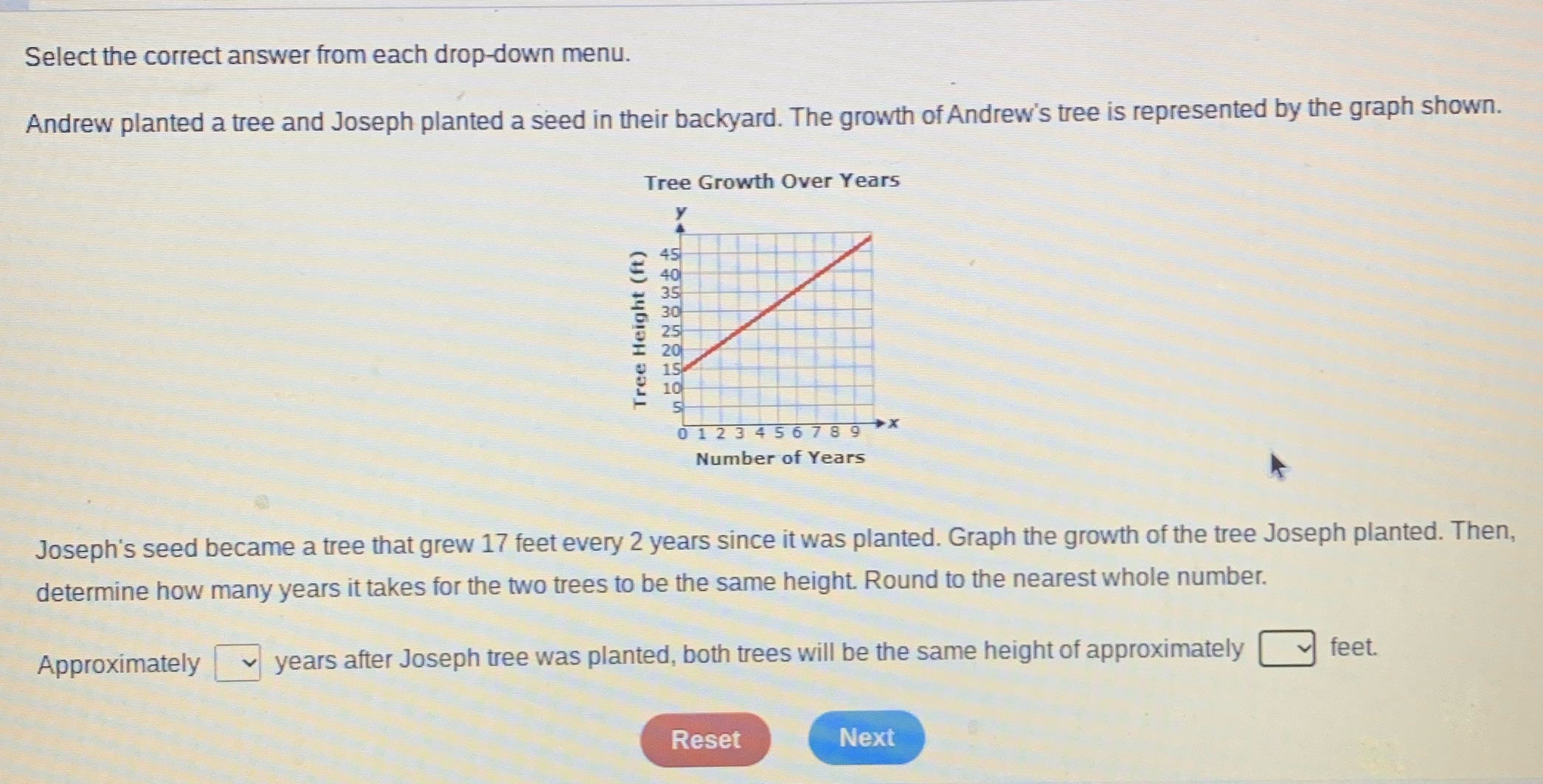Select the correct answer from each drop-down