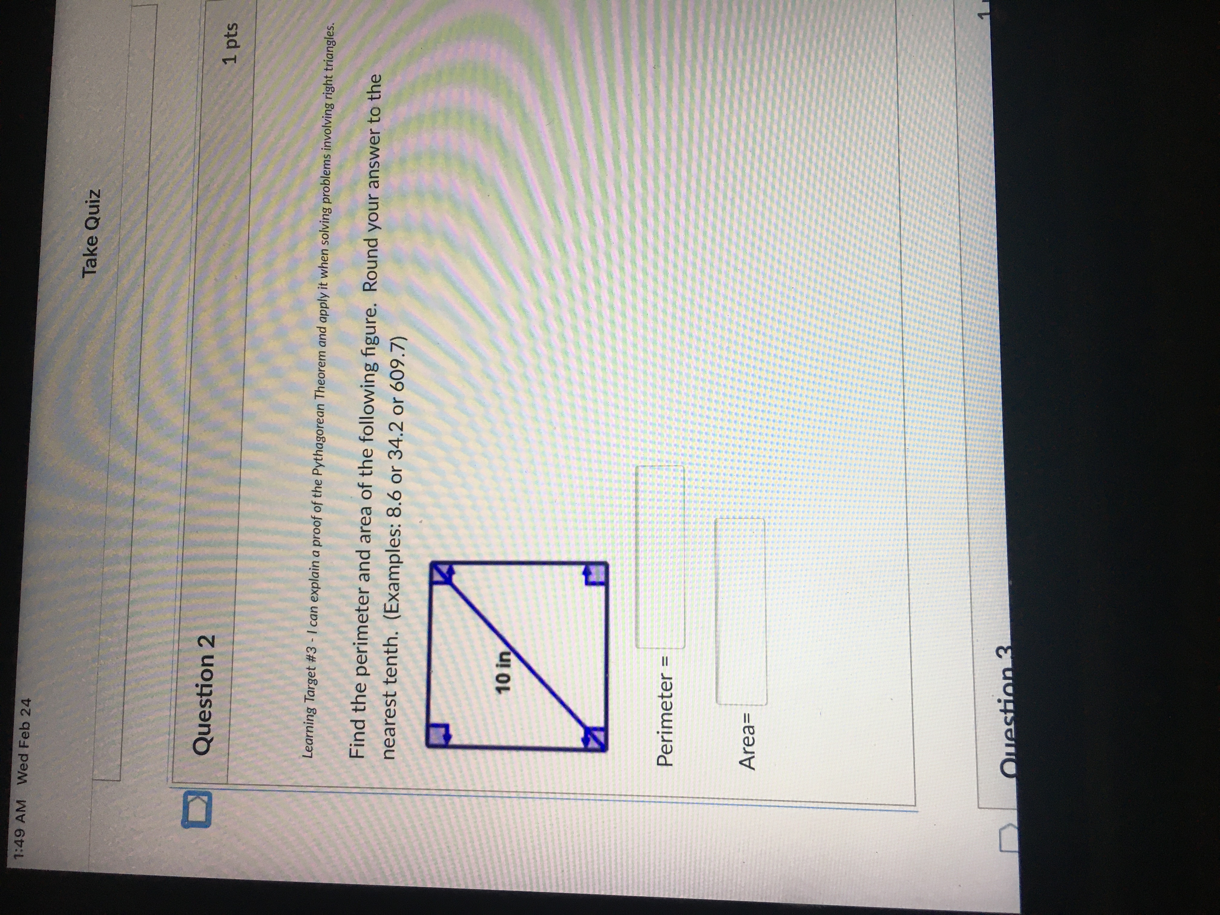 1:49 AM Wed Feb 24 Take Quiz Question 2 1 pts