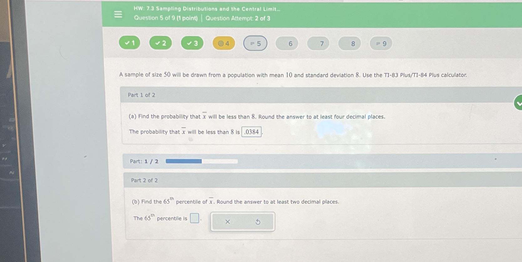 HW: 7.3 Sampling Distributions and the Central
