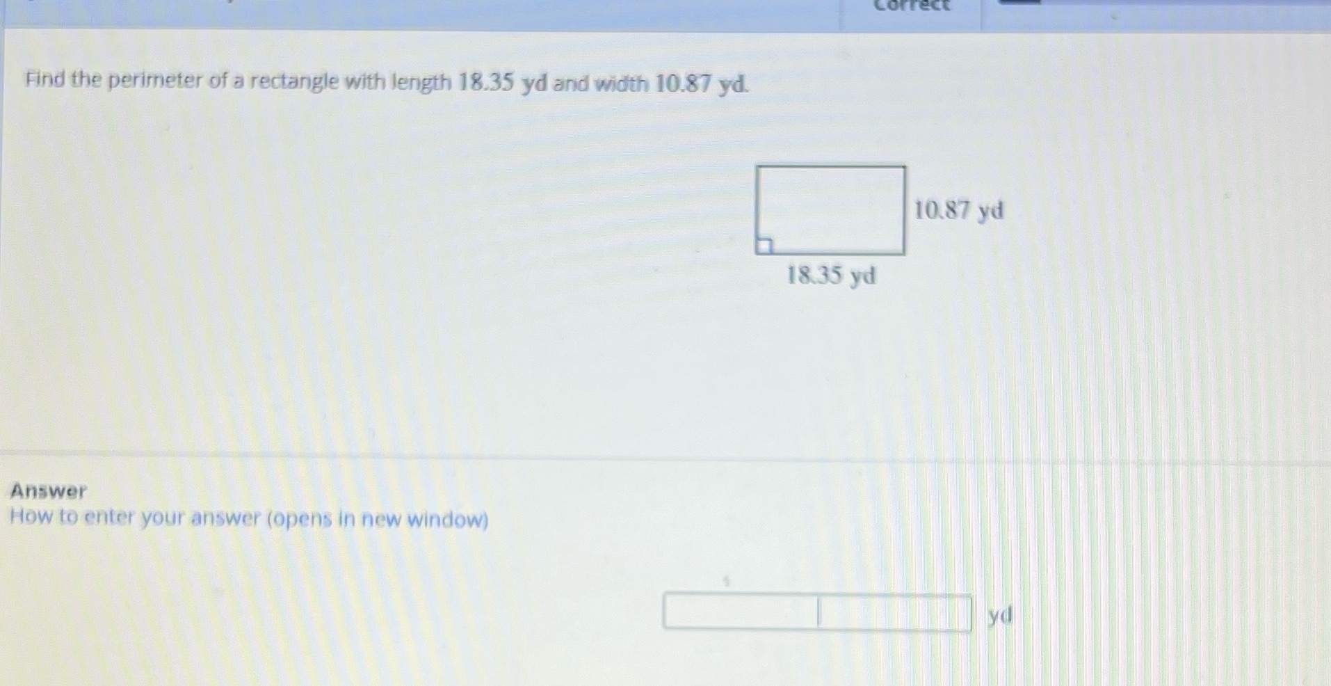 Find the perimeter of a rectangle with length