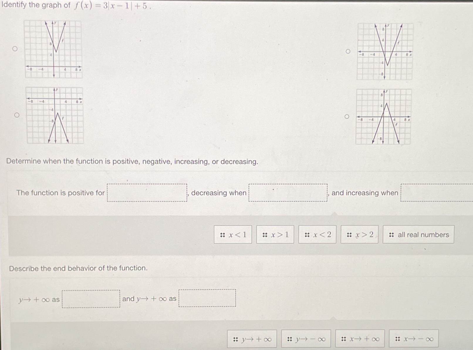 NEED HELP Identify the graph of f (x) = 3 x