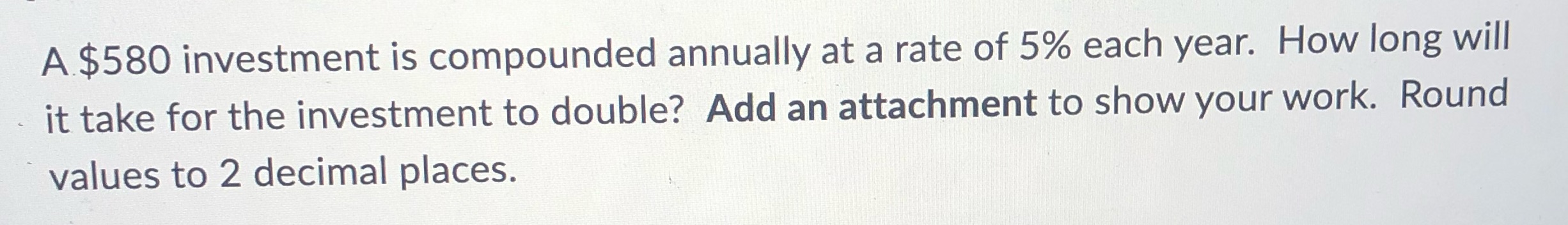 I only have 20 minutes left for my quiz A.$580