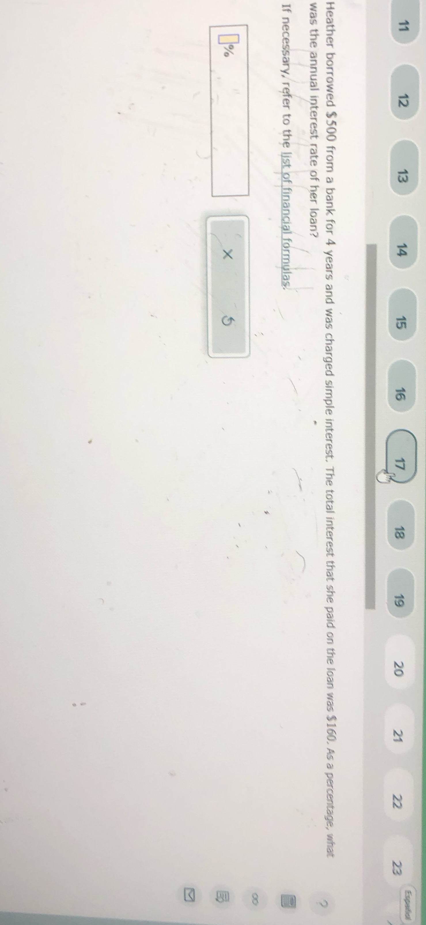 go 19 Heather borrowed $500 from a bank for 4