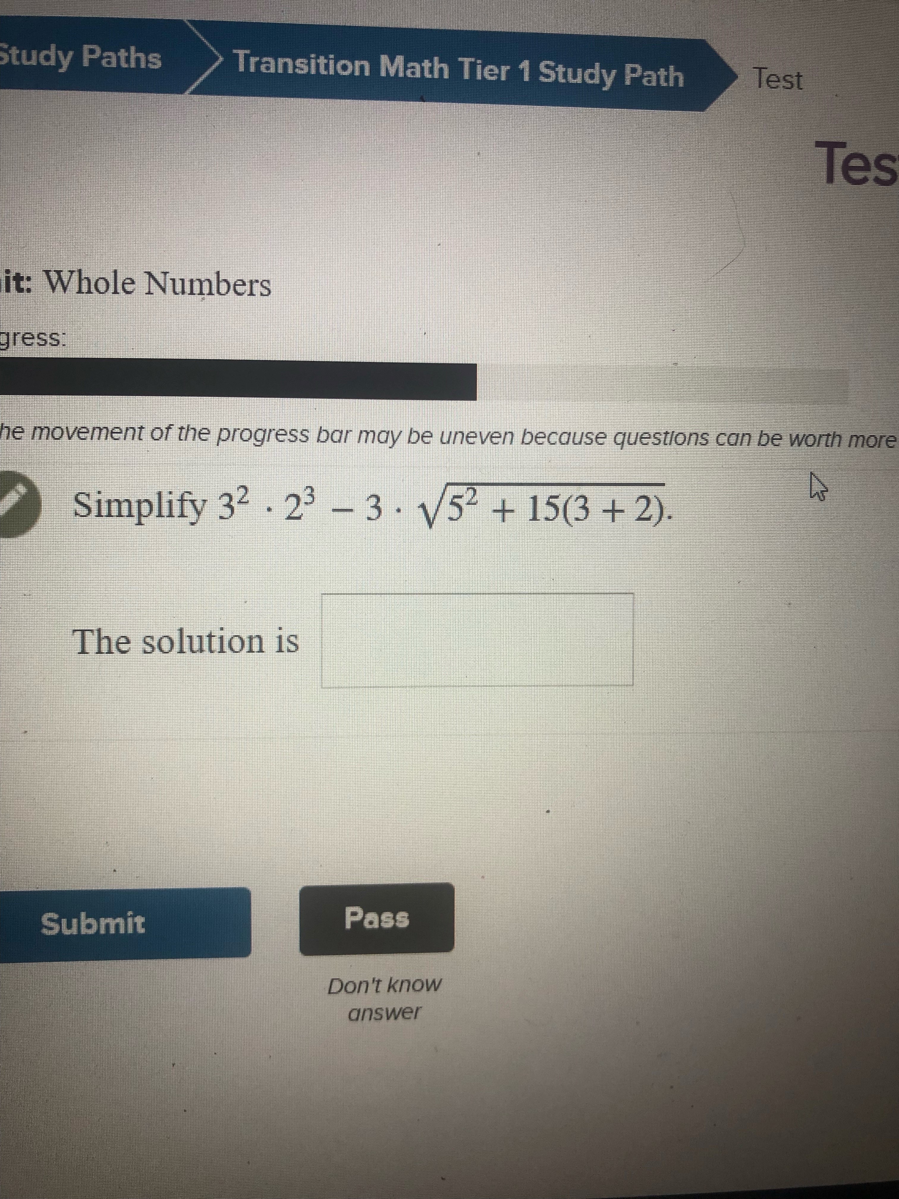 Study Paths Transition Math Tier 1 Study Path