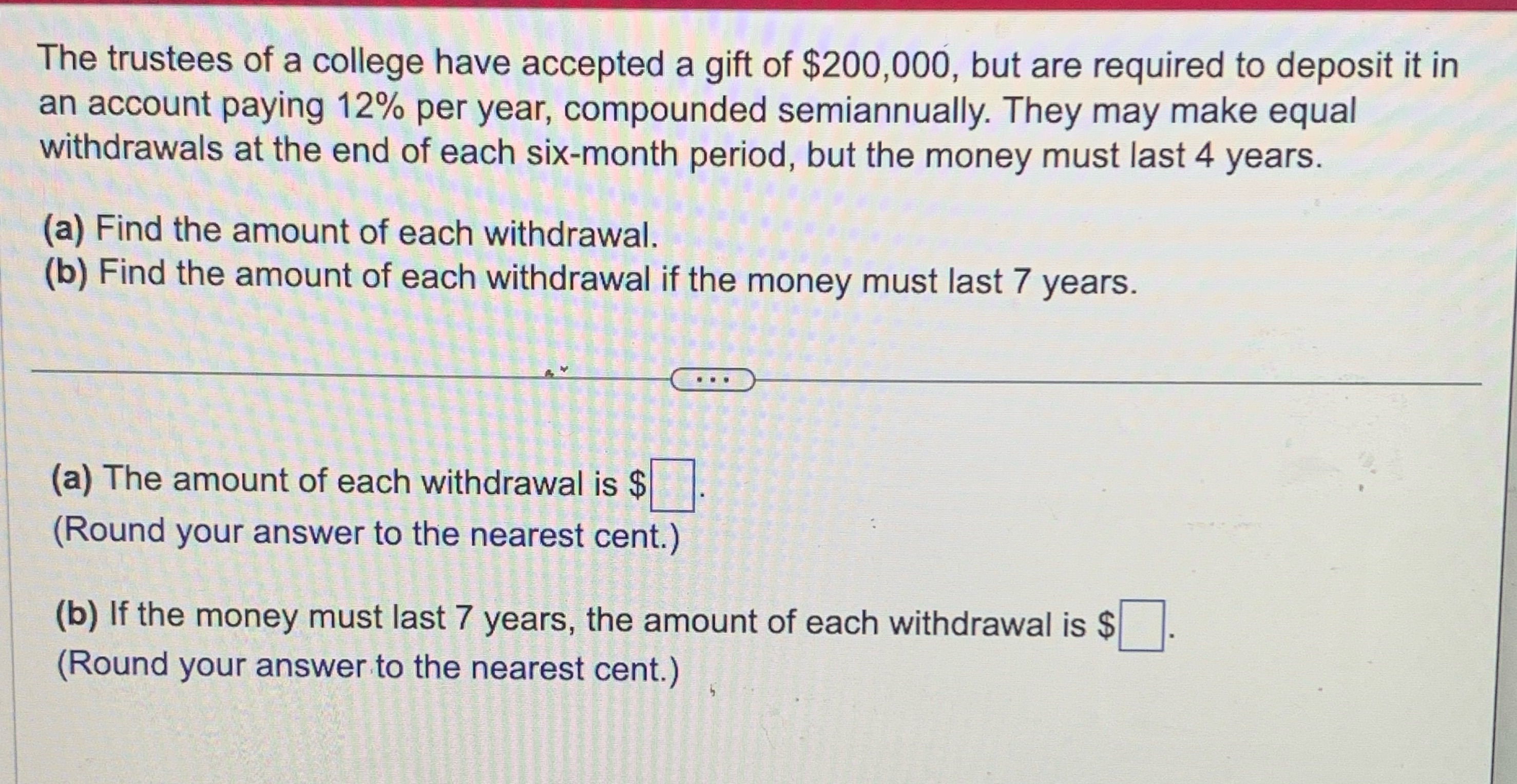 The trustees of a college have accepted a gift of