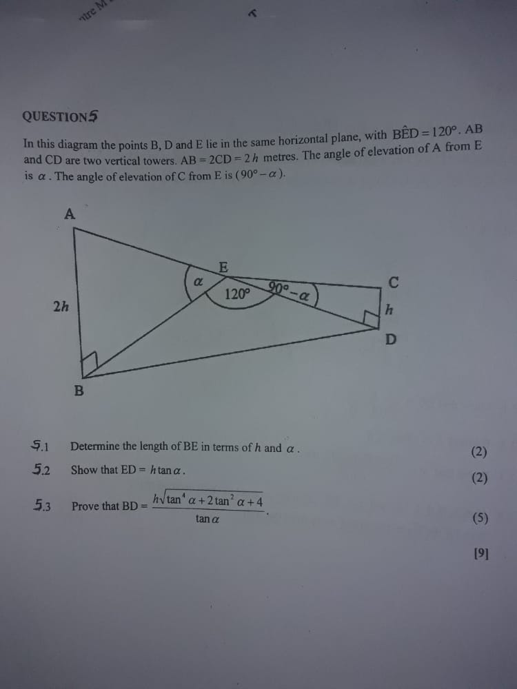 atre M QUESTIONS In this diagram the points B, D