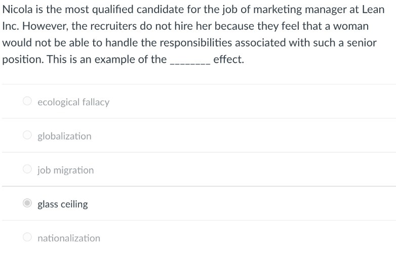 Nicola is the most qualied candidate for the job