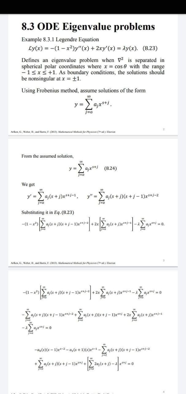 Then from equation 8.3.1 Test fer convergence.