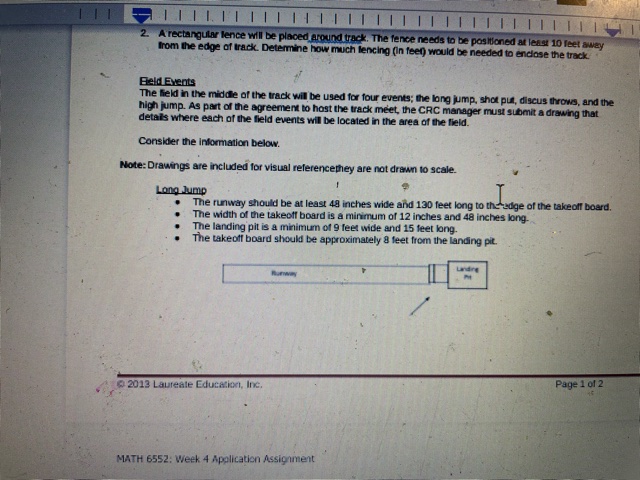 ? Track and Field Problem in the back of the CRC,